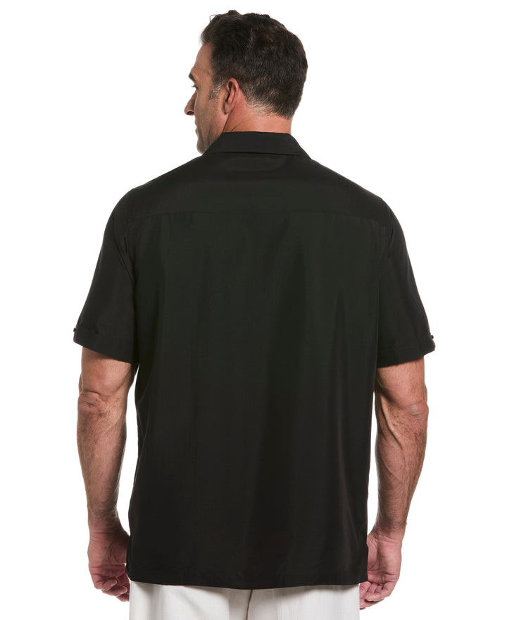 Big & Tall Soft Touch Color Block Shirt (Jet Black) 