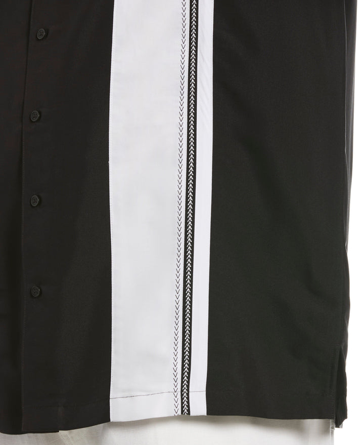 Big & Tall Soft Touch Color Block Shirt (Jet Black) 