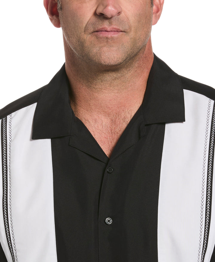 Big & Tall Soft Touch Color Block Shirt (Jet Black) 