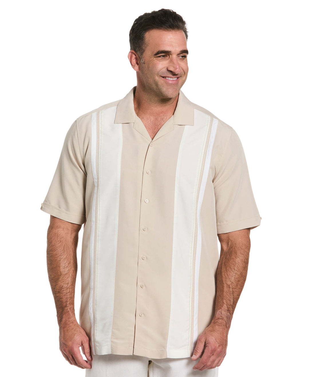 Big & Tall Soft Touch Color Block Shirt (Island Fossil) 