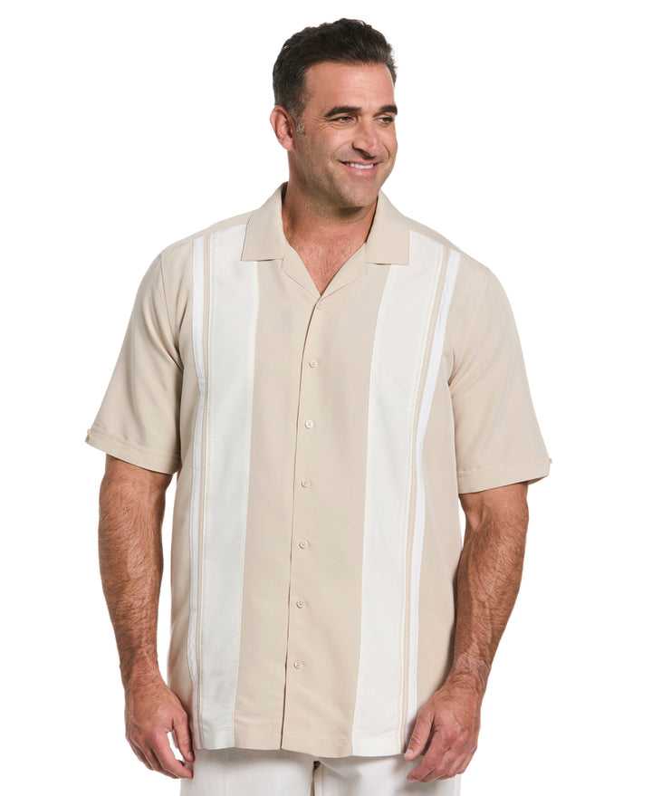 Big & Tall Soft Touch Color Block Shirt (Island Fossil) 