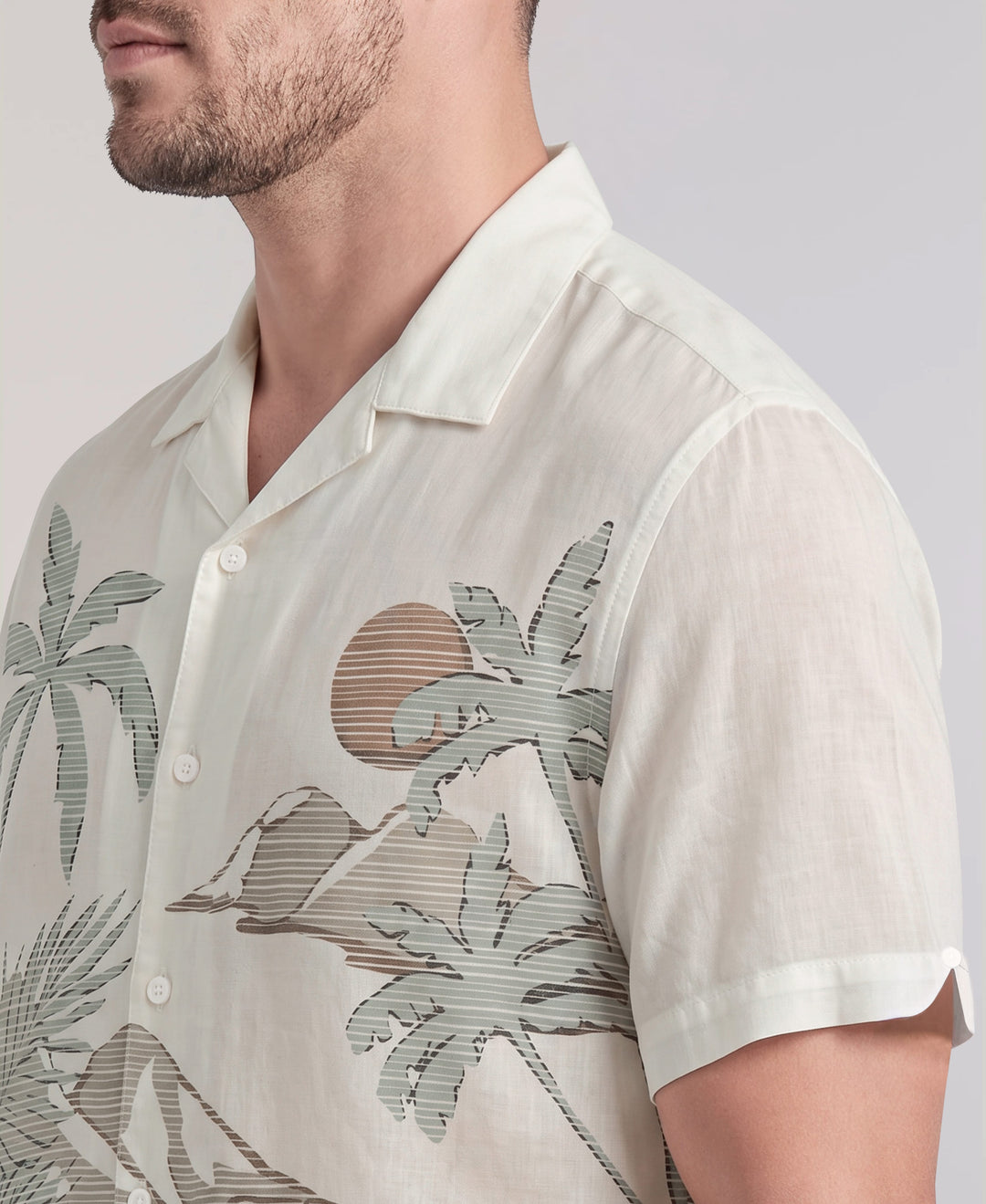 SS V/SLUB SCENIC PRINT (Egret) 