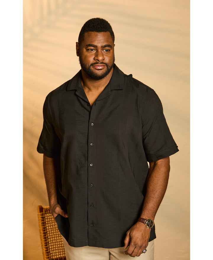 Big & Tall Seersucker Textured Shirt-Casual Shirts-Cubavera