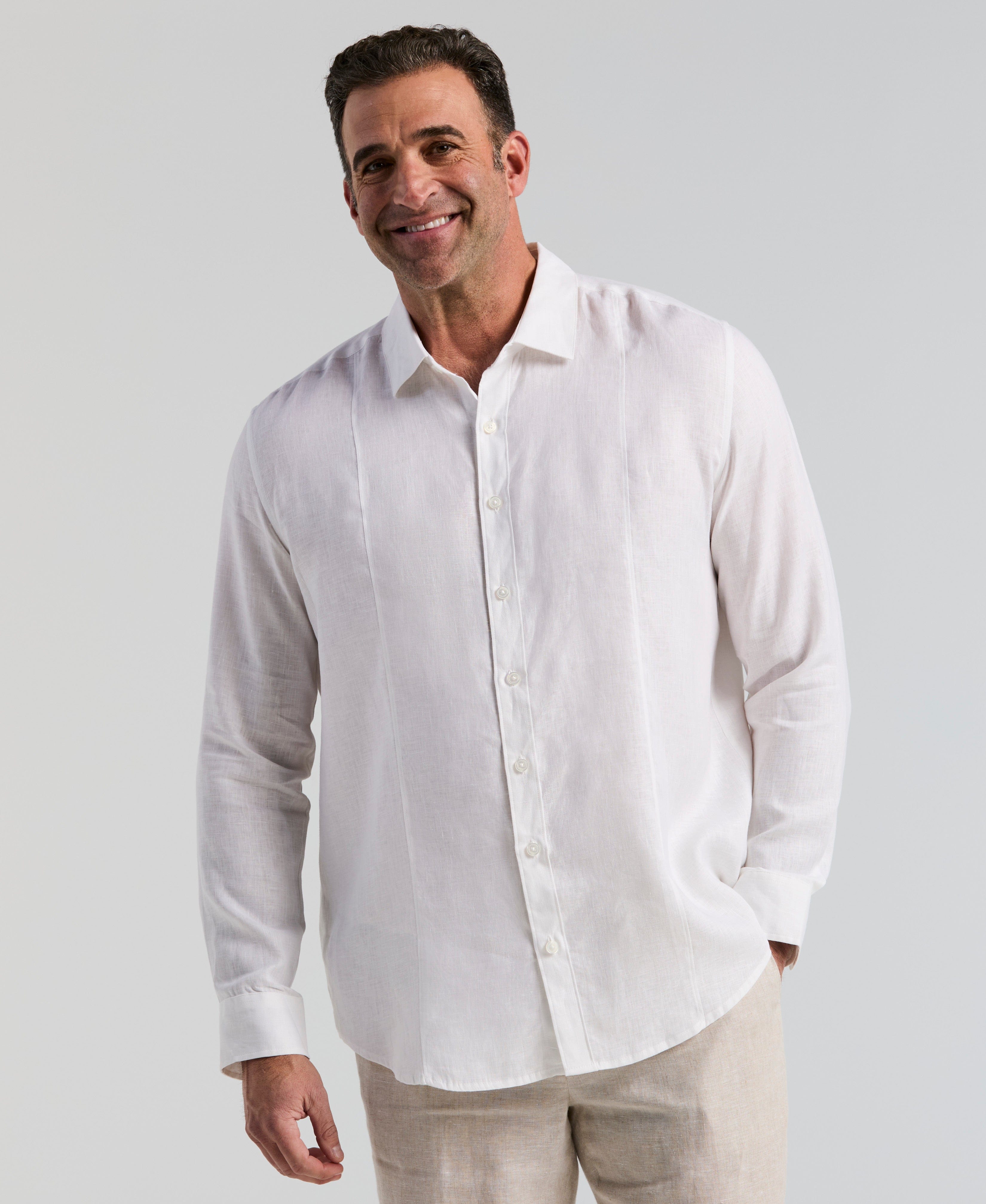 Big & Tall Solid Linen Sport Shirt – Cubavera
