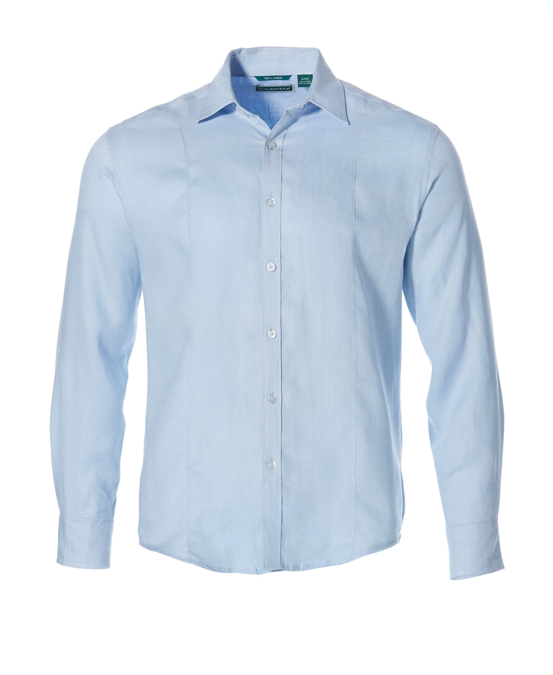 Big & Tall Solid Linen Sport Shirt (Dress Blues) 