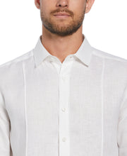 Big & Tall 100% Linen Tuck Shirt (Bright White) 