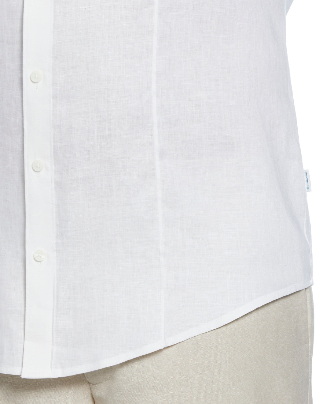 Big & Tall Solid Linen Sport Shirt (Bright White) 