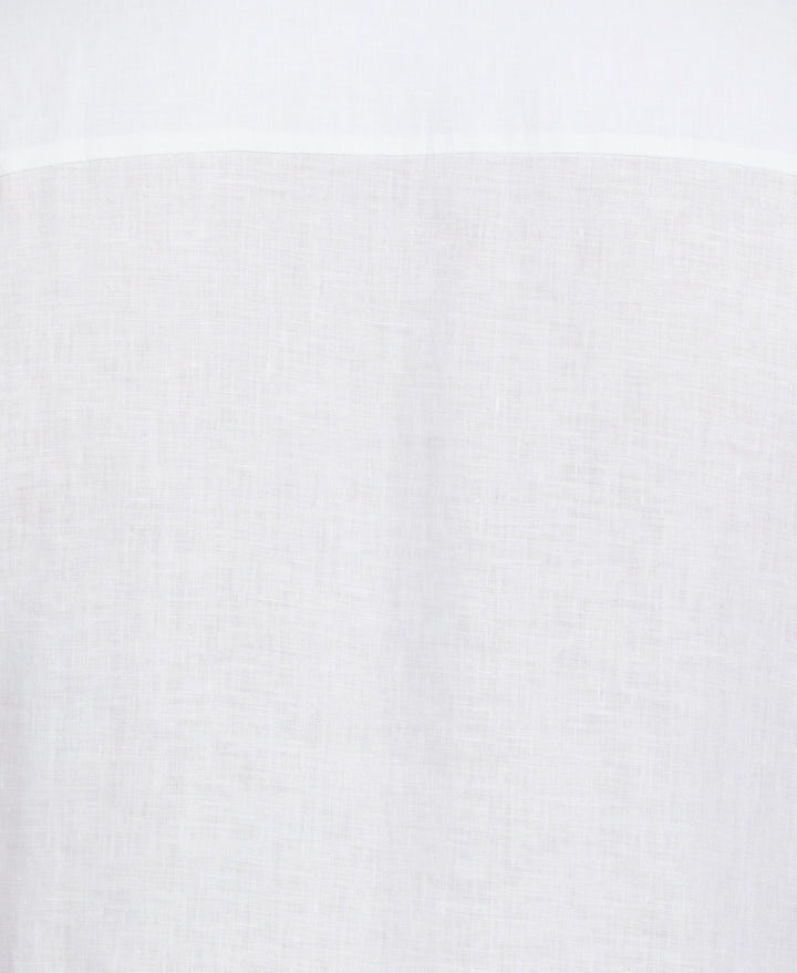 Big & Tall Solid Linen Sport Shirt (Bright White) 