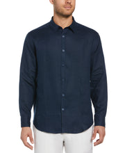 Big & Tall 100% Linen Tuck Shirt (Dress Blues) 