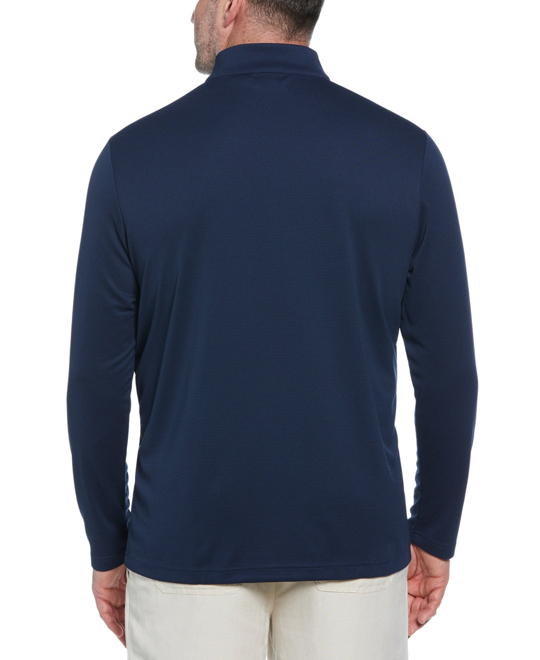 Big & Tall 1/4 Zip Long Sleeve Sweater (Dress Blues) 