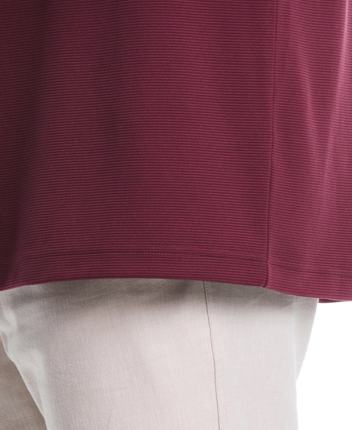 Big & Tall 1/4 Zip Long Sleeve Sweater (Windsor Wine) 