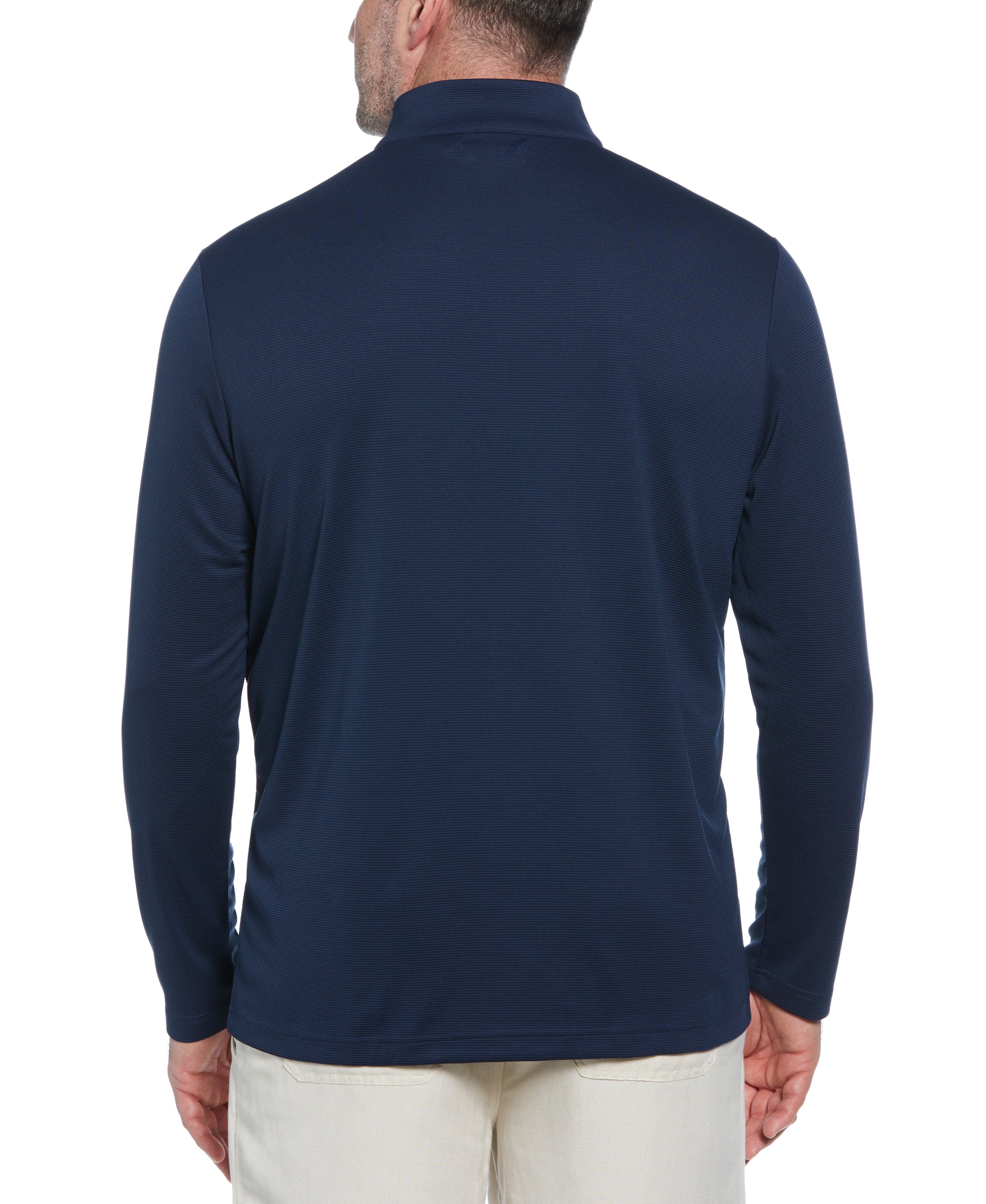 Big & Tall Solid Textured 1/4 Zip Pullover Sweater – Cubavera