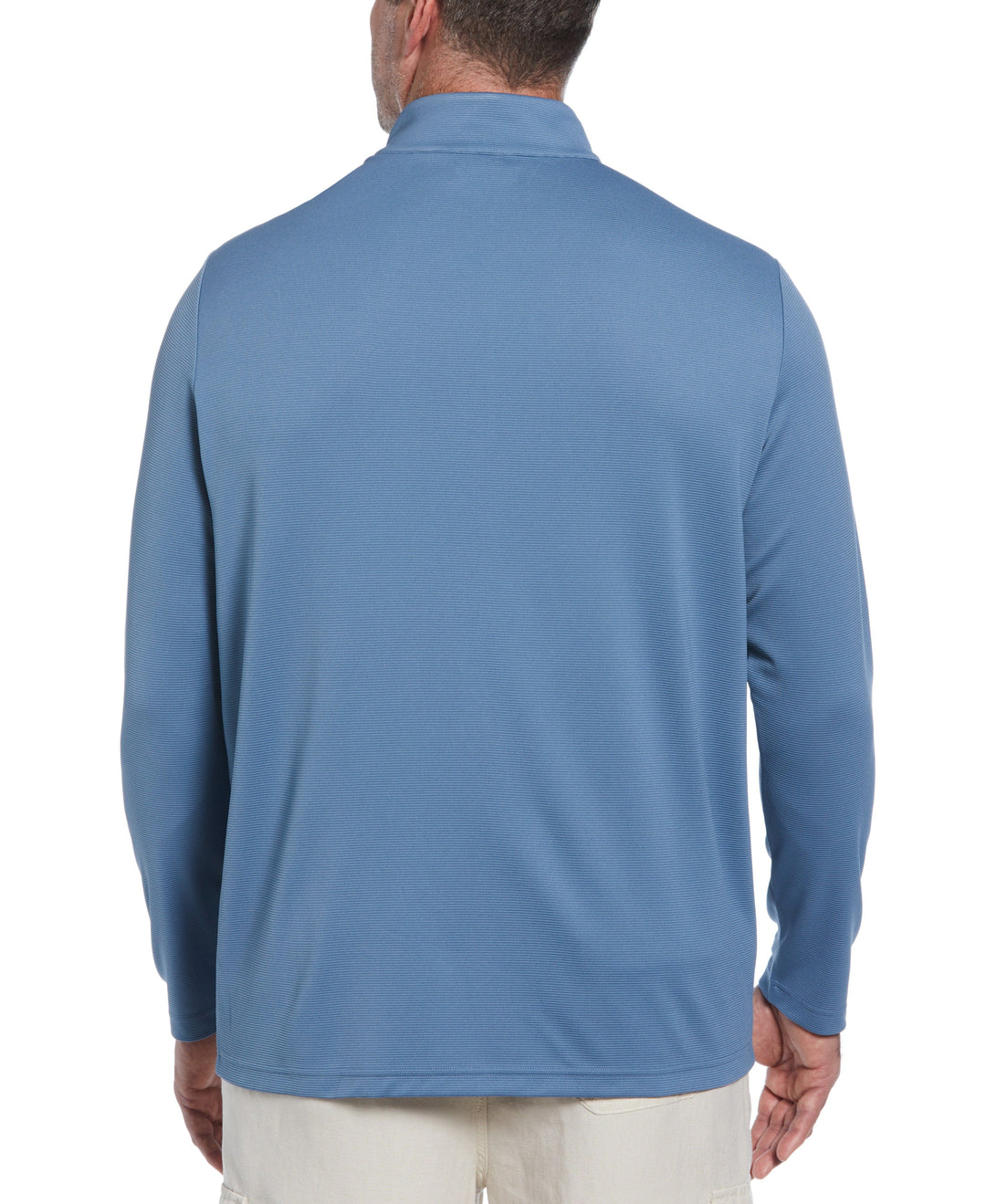 Big & Tall 1/4 Zip Long Sleeve Sweater (Captains Blue) 