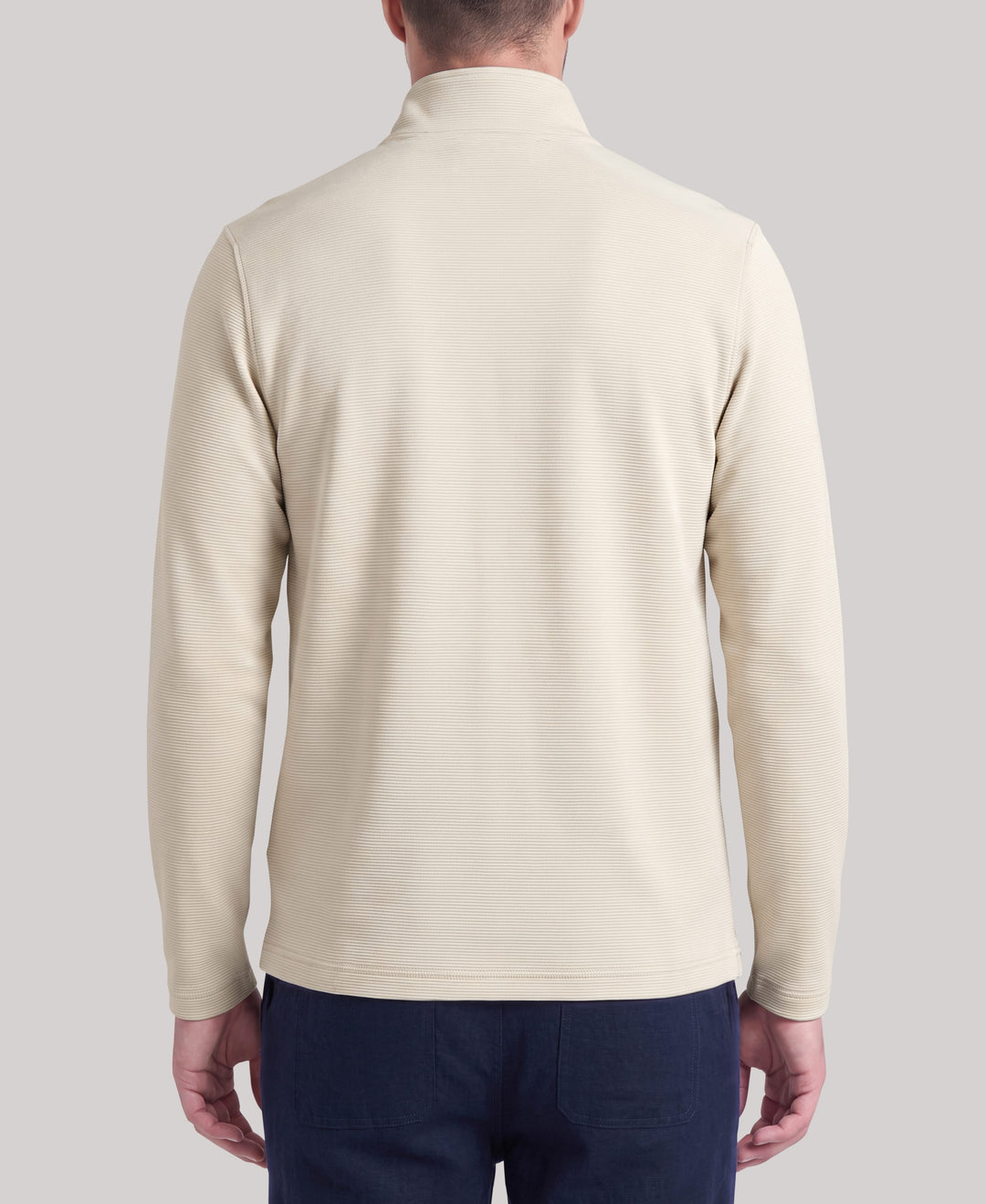 Big & Tall 1/4 Zip Long Sleeve Sweater (Rainy Day) 