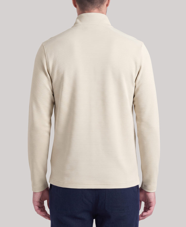Big & Tall 1/4 Zip Long Sleeve Sweater (Rainy Day) 