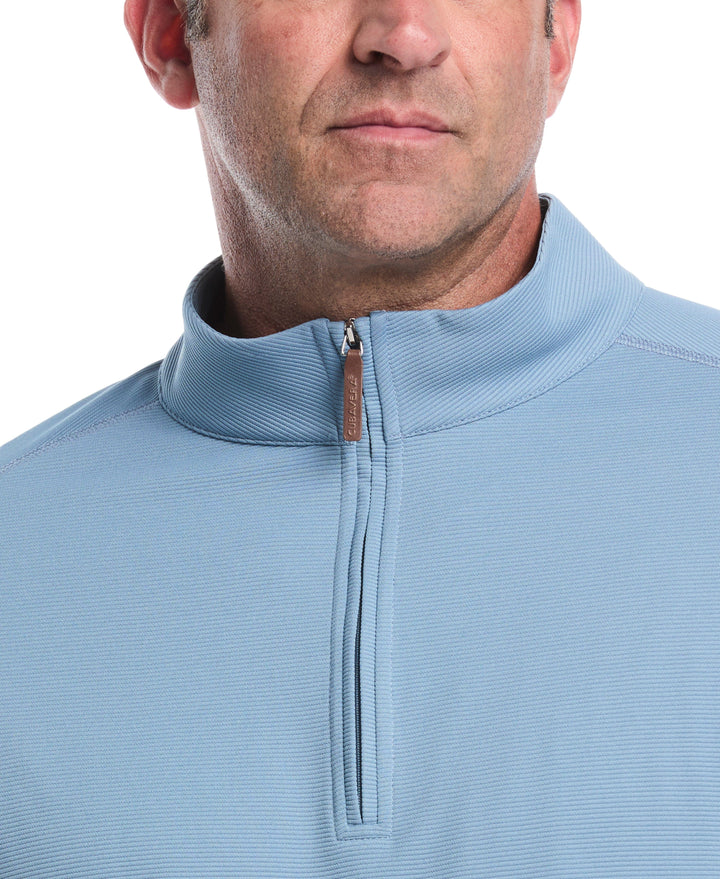 Big & Tall 1/4 Zip Long Sleeve Sweater (Windward Blue) 