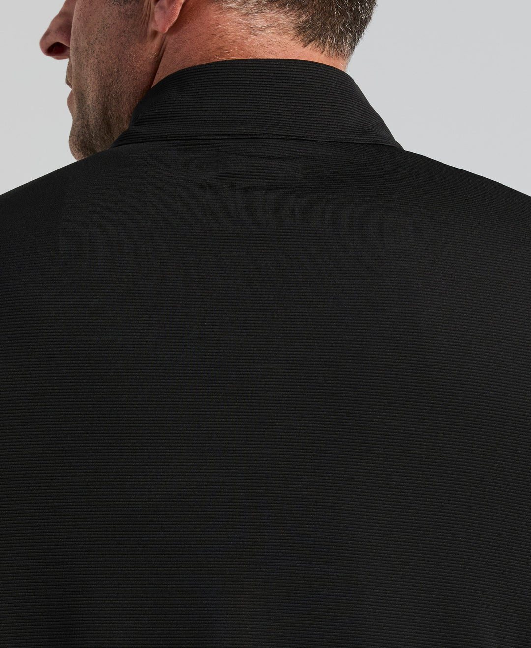 Big & Tall 1/4 Zip Long Sleeve Sweater (Jet Black) 