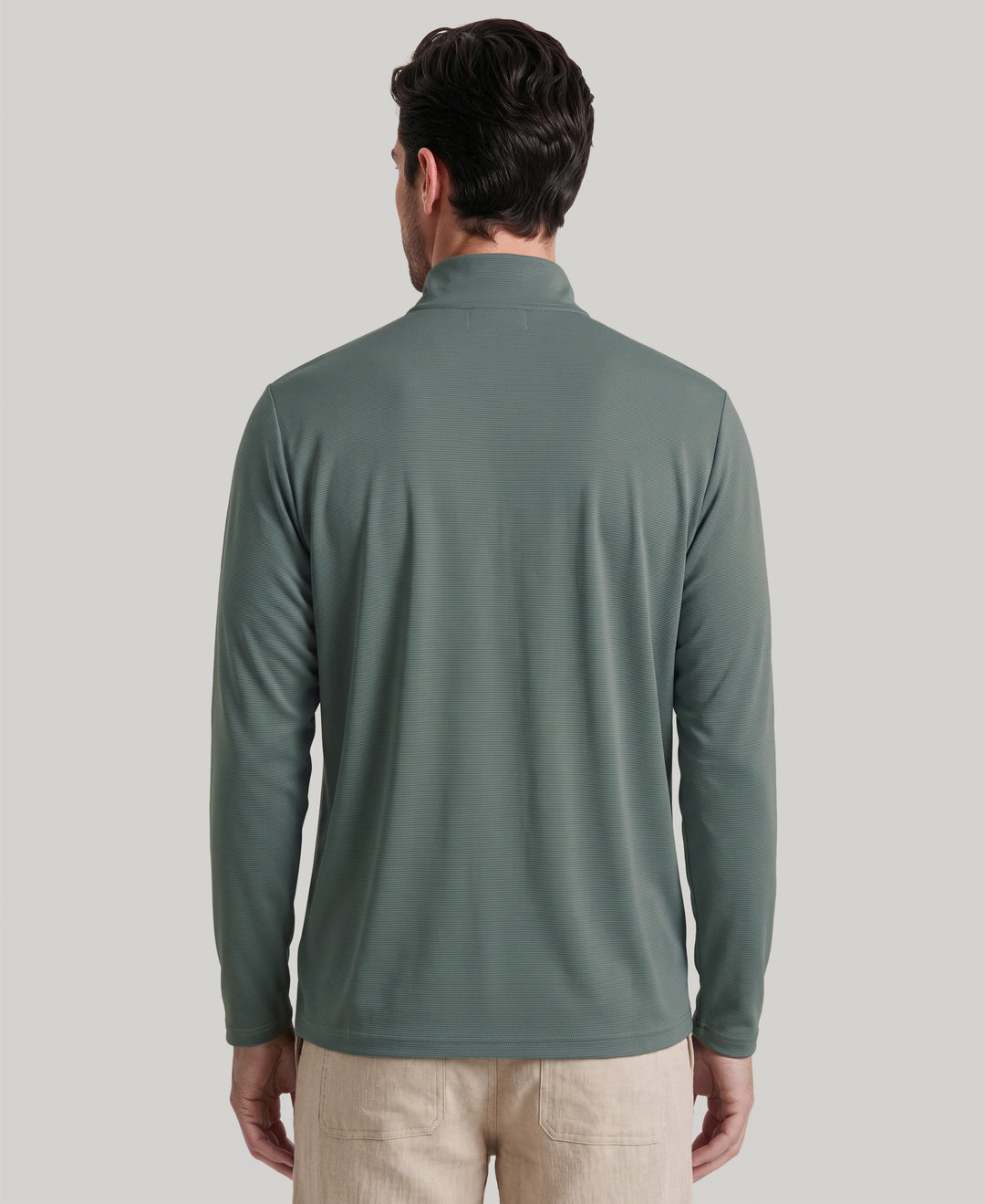 1/4 Zip Long Sleeve Sweater (Balsam Green) 