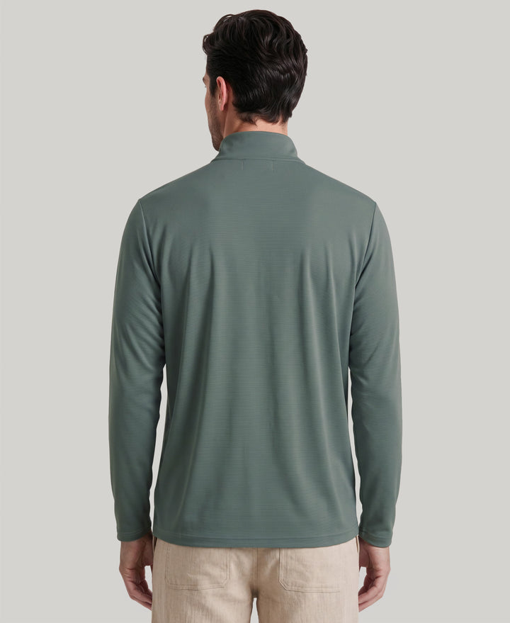 1/4 Zip Long Sleeve Sweater (Balsam Green) 