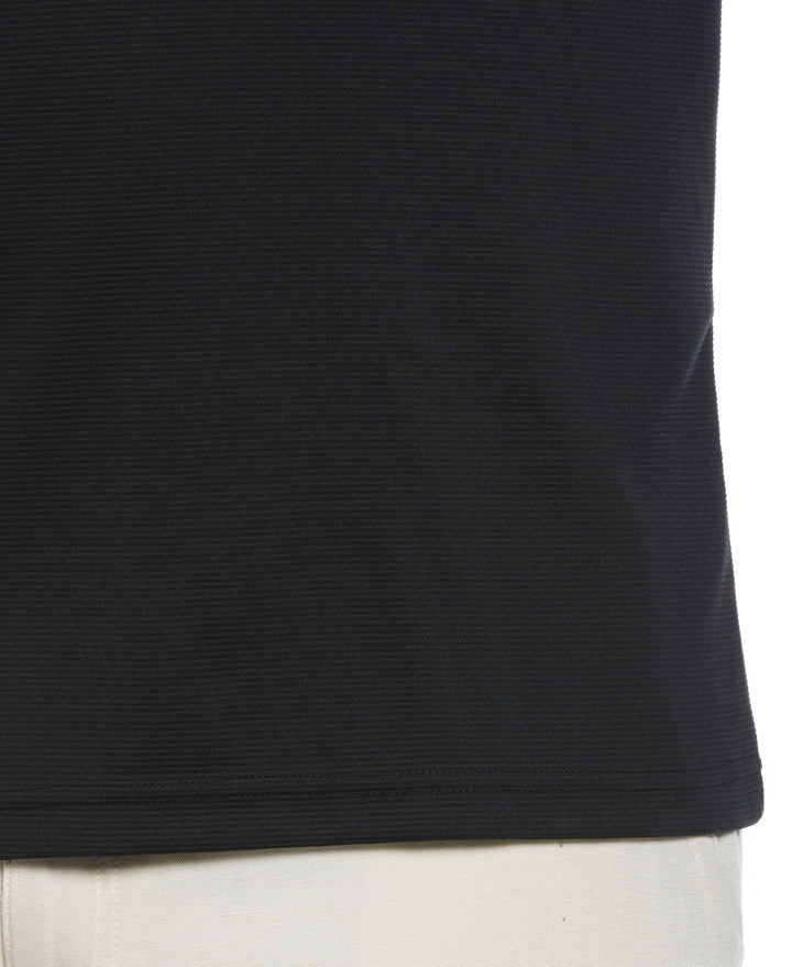 Big & Tall 1/4 Zip Long Sleeve Sweater (Jet Black) 