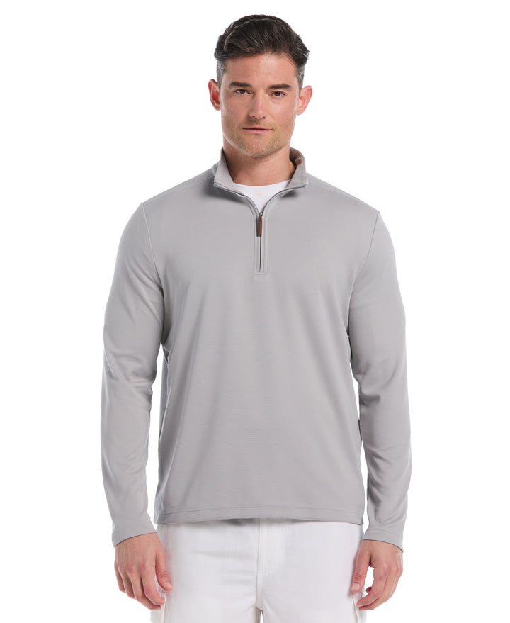 1/4 Zip Long Sleeve Sweater (Sleet) 