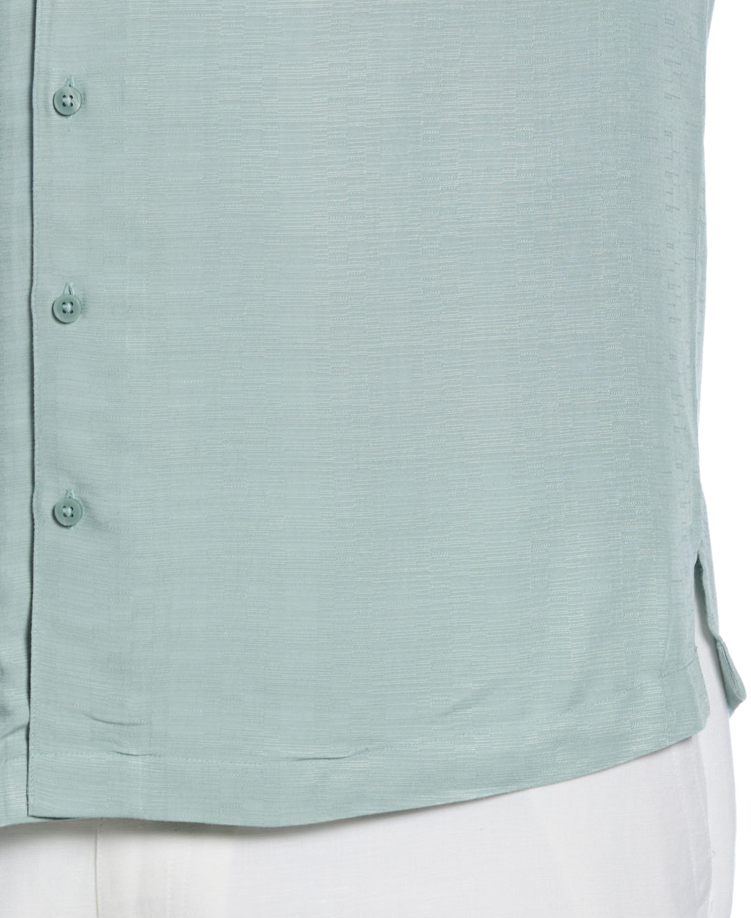 Big & Tall Solid Textured Cuban Collar Shirt (Blue Surf) 
