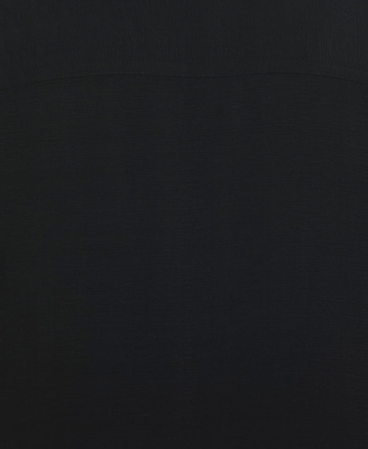 Big & Tall Solid Textured Cuban Collar Shirt (Jet Black) 