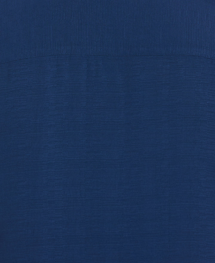 Big & Tall Solid Textured Cuban Collar Shirt (Estate Blue) 
