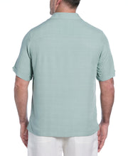 Big & Tall Solid Textured Cuban Collar Shirt (Blue Surf) 