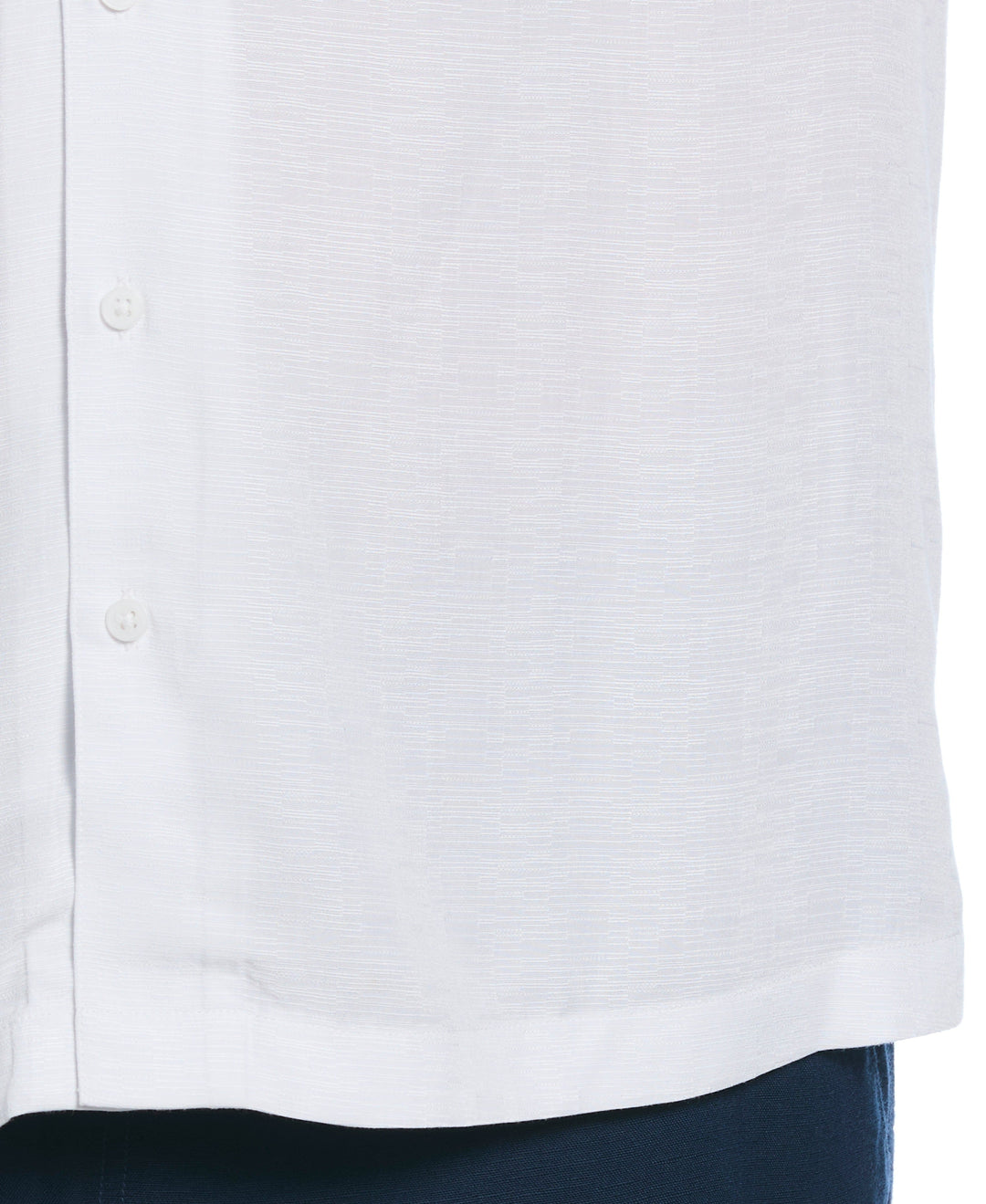 Big & Tall Solid Textured Cuban Collar Shirt (Brilliant White) 
