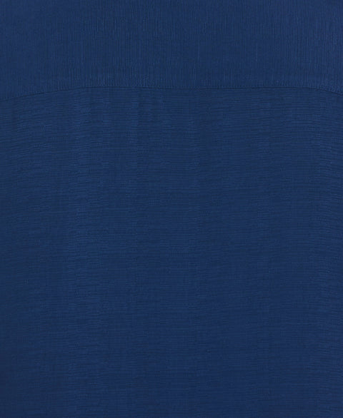 Big & Tall Solid Textured Cuban Collar Shirt (Estate Blue) 