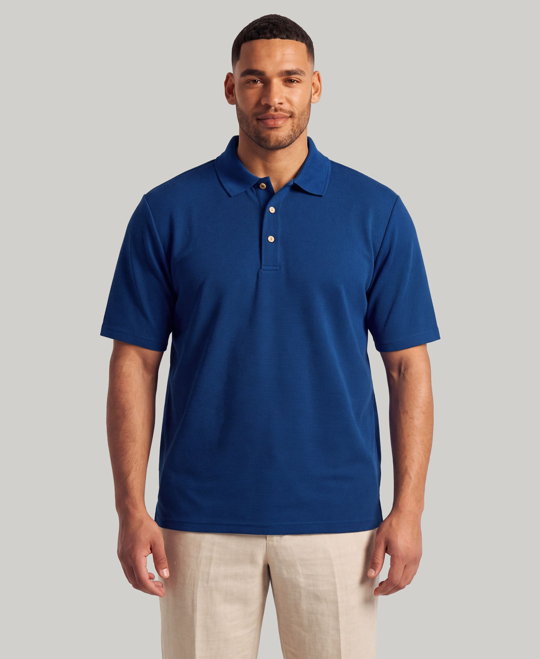 Big & Tall Ottoman Polo Shirt (Bellwether Blue) 