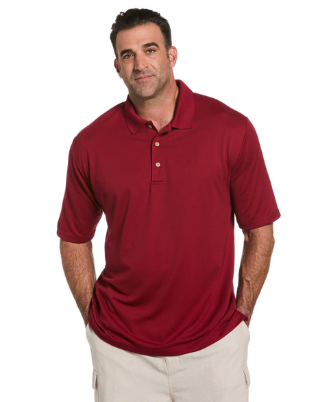 Big & Tall Solid Textured Polo-Polos-Biking Red-2X-Cubavera