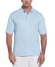 Big & Tall Solid Textured Polo (Cerulean) 