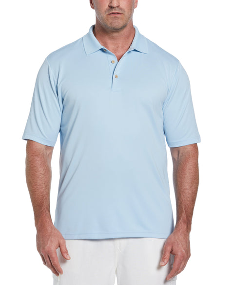 Big & Tall Solid Textured Polo (Cerulean) 