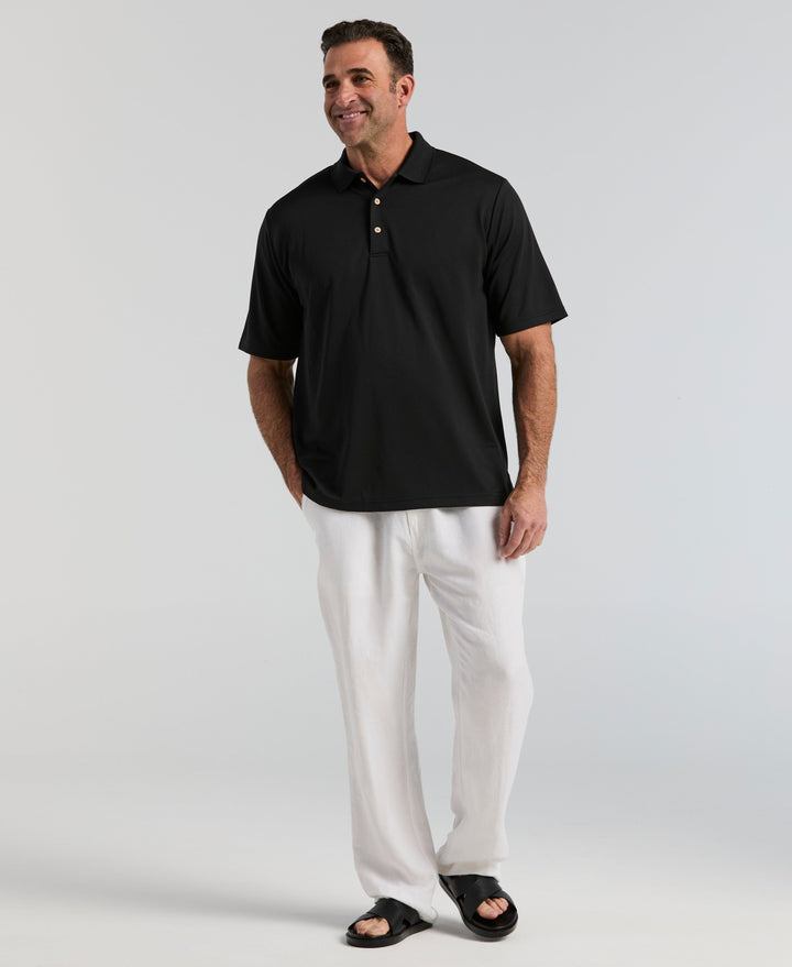Big & Tall Ottoman Polo Shirt (Jet Black) 
