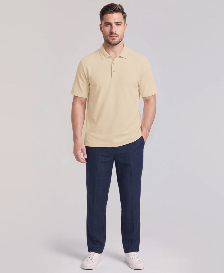 Solid Textured Polo (Rainy Day) 