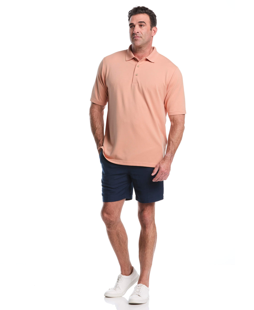 Big & Tall Ottoman Polo Shirt (Dusty Coral) 