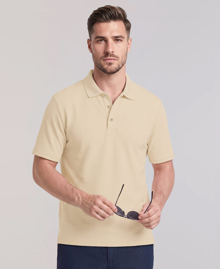 Solid Textured Polo (Rainy Day) 