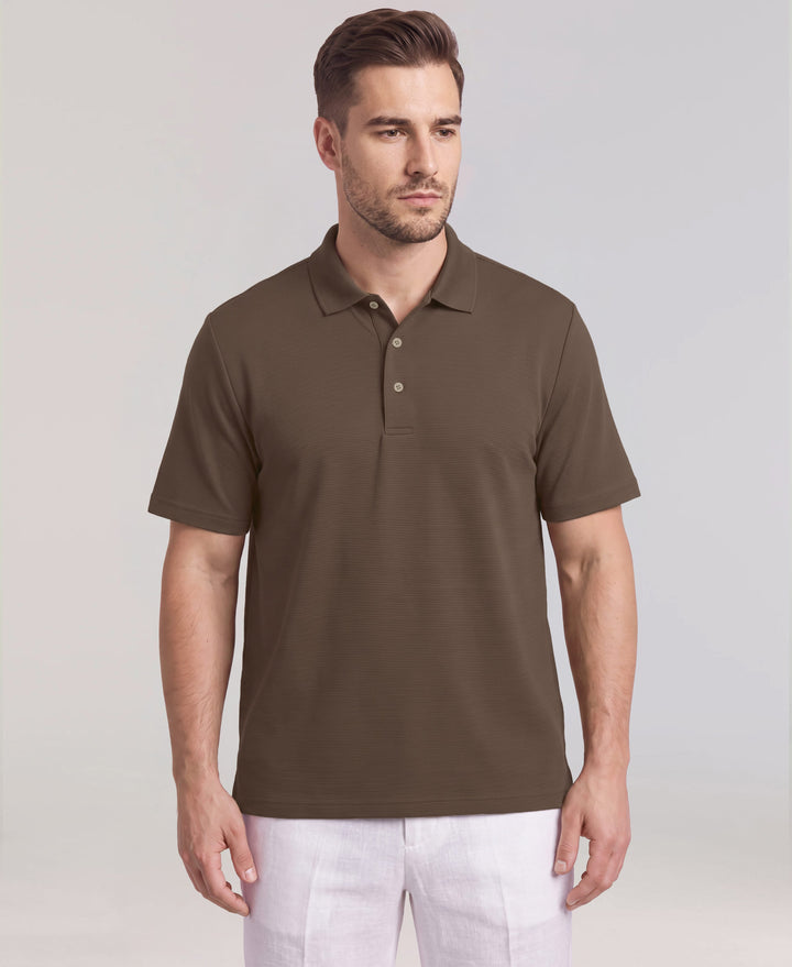 Solid Textured Polo (Chocolate Chip) 