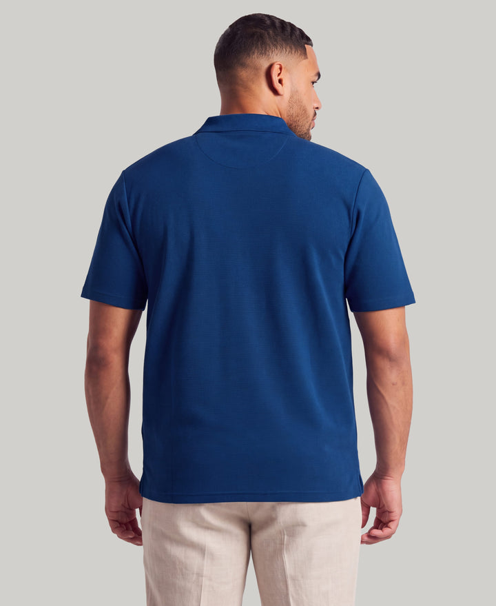 Big & Tall Ottoman Polo Shirt (Bellwether Blue) 