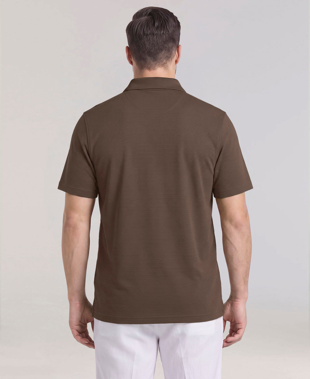 Solid Textured Polo (Chocolate Chip) 