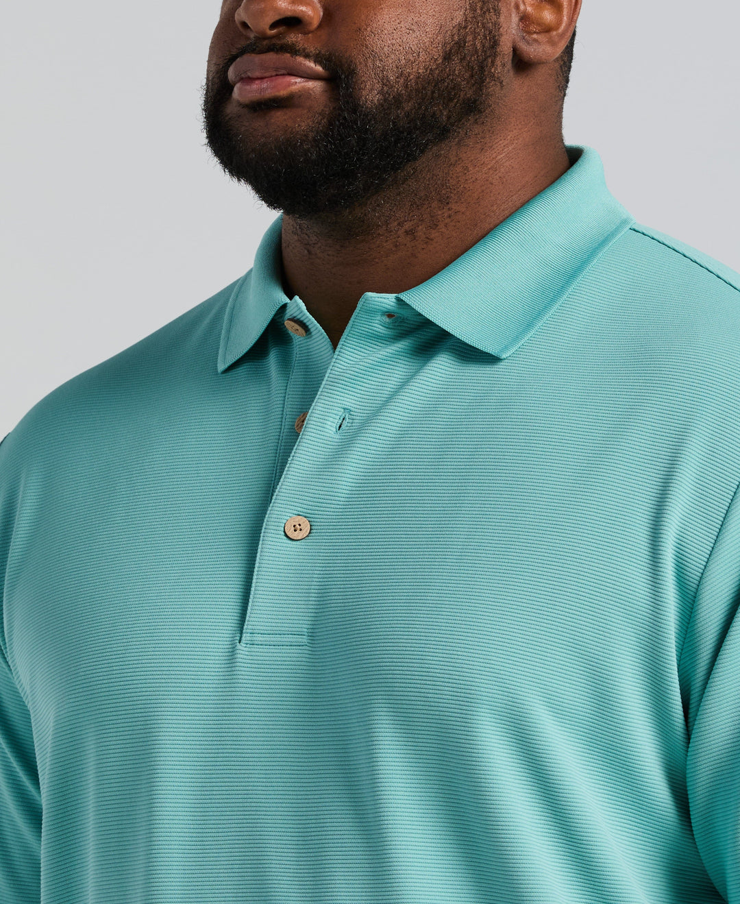 Big & Tall Ottoman Polo Shirt (Nile Blue) 