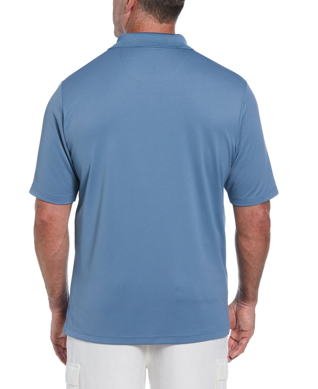 Big & Tall Solid Textured Polo (Captains Blue) 