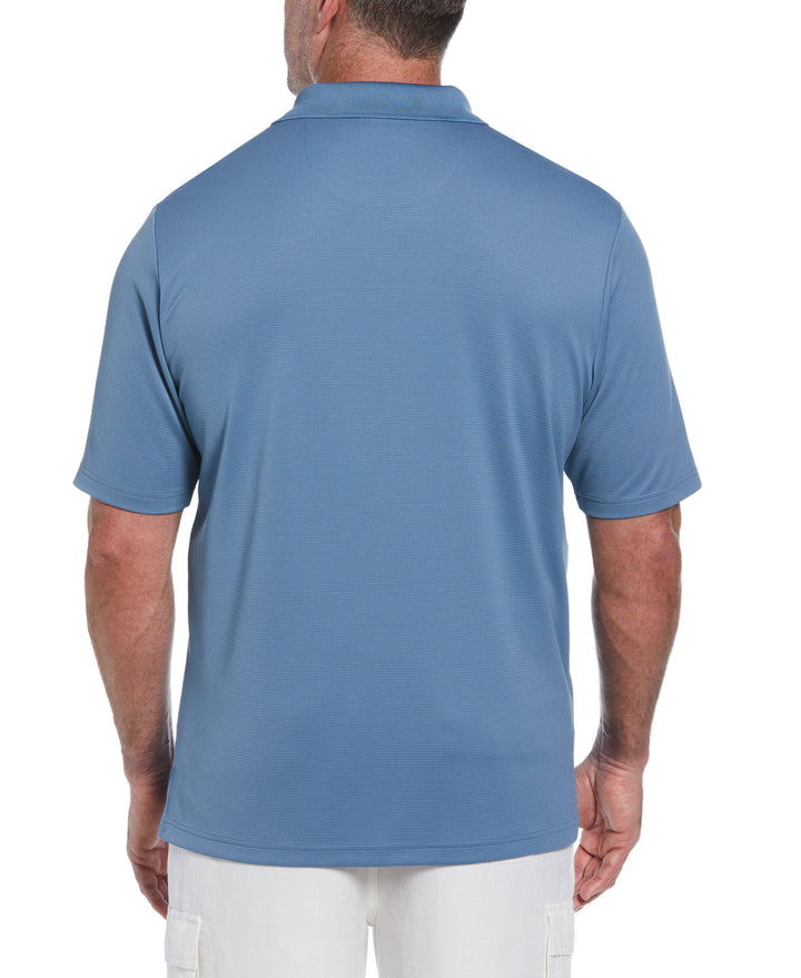 Big & Tall Solid Textured Polo (Captains Blue) 