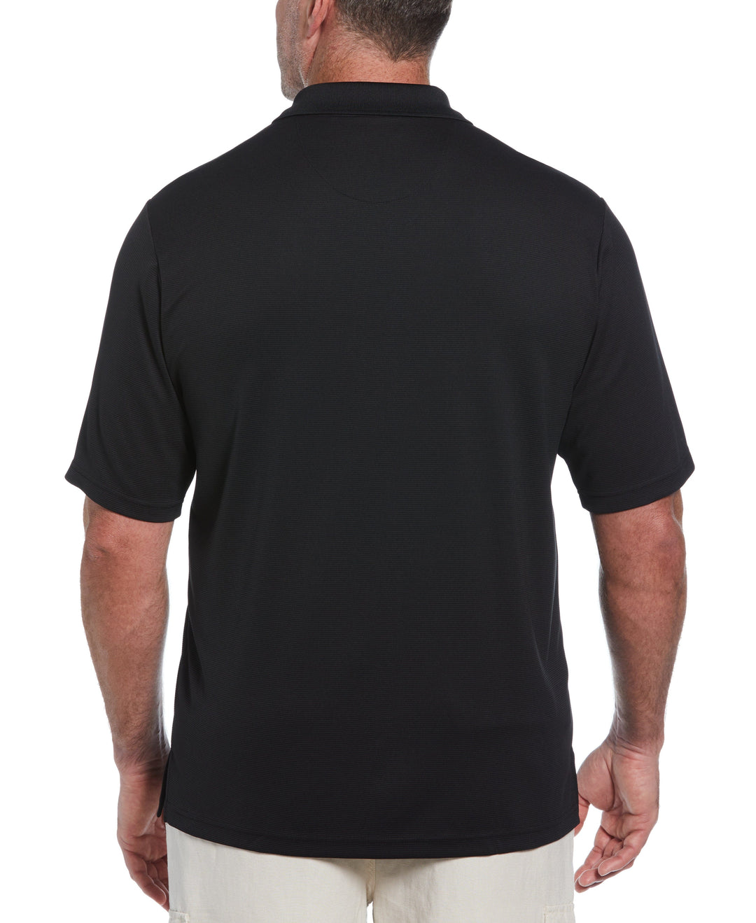 Big & Tall Ottoman Polo Shirt (Jet Black) 