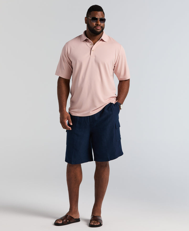 Big & Tall Ottoman Polo Shirt (Rose Smoke) 