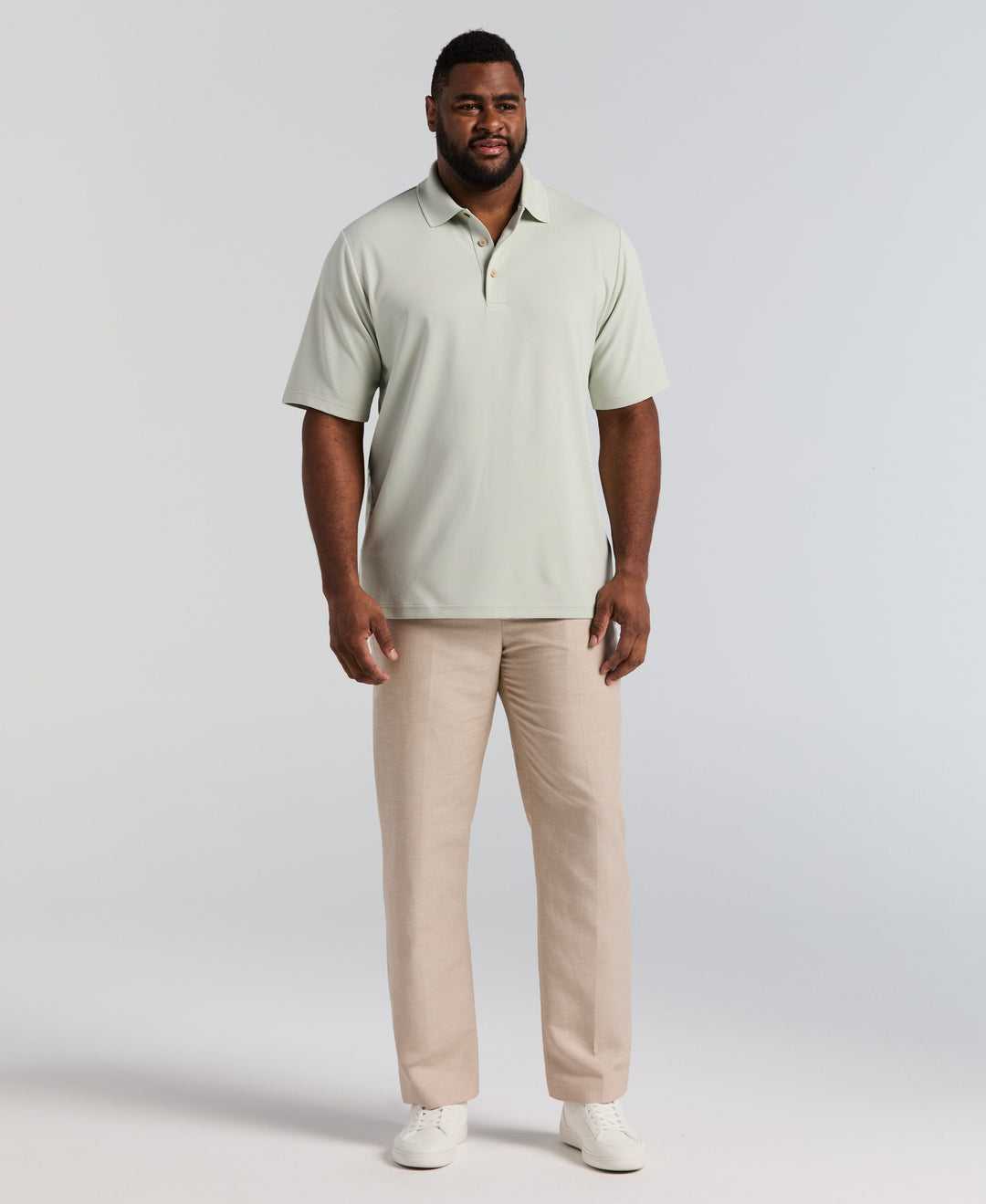 Big & Tall Ottoman Polo Shirt (Mercury) 
