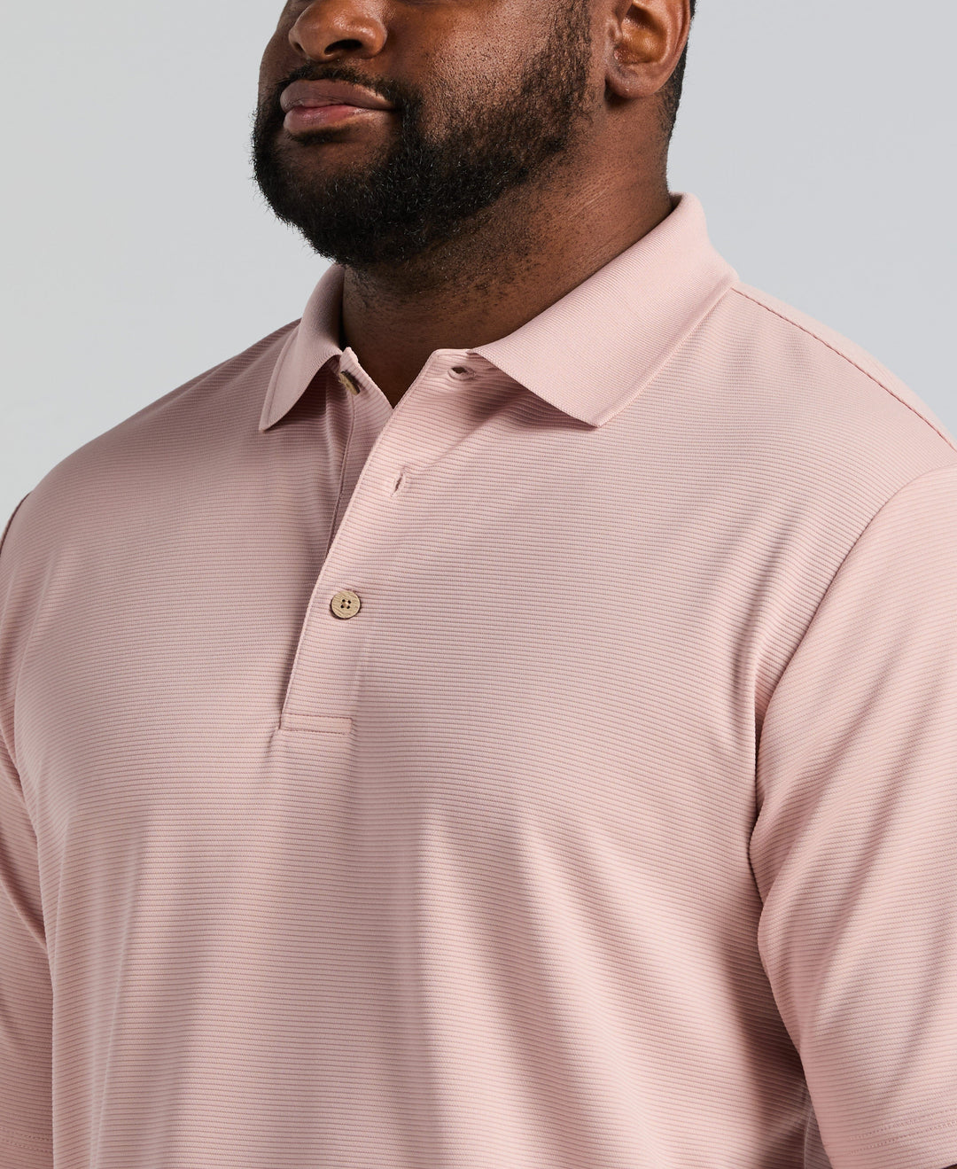 Big & Tall Ottoman Polo Shirt (Rose Smoke) 