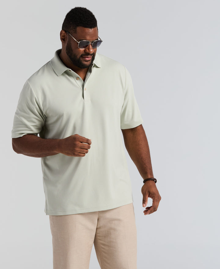 Big & Tall Ottoman Polo Shirt (Mercury) 